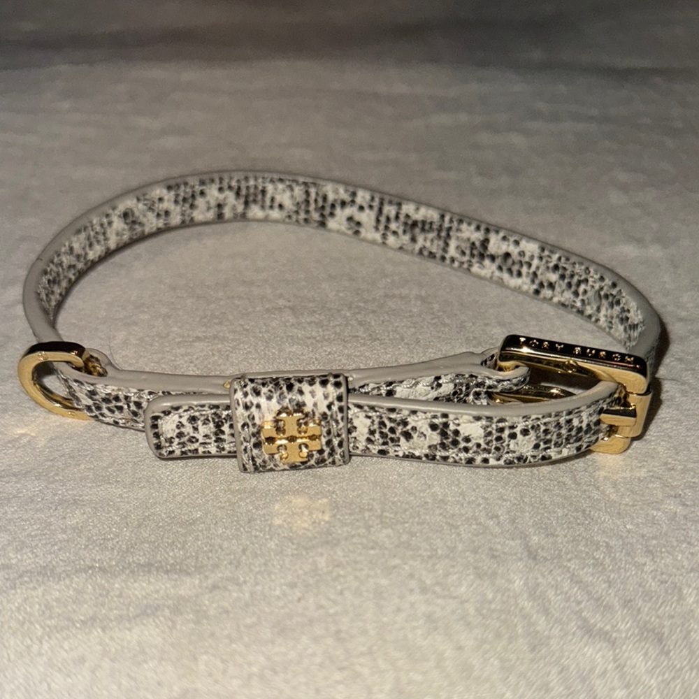 Stylish Black and White Dog Collar And Leash